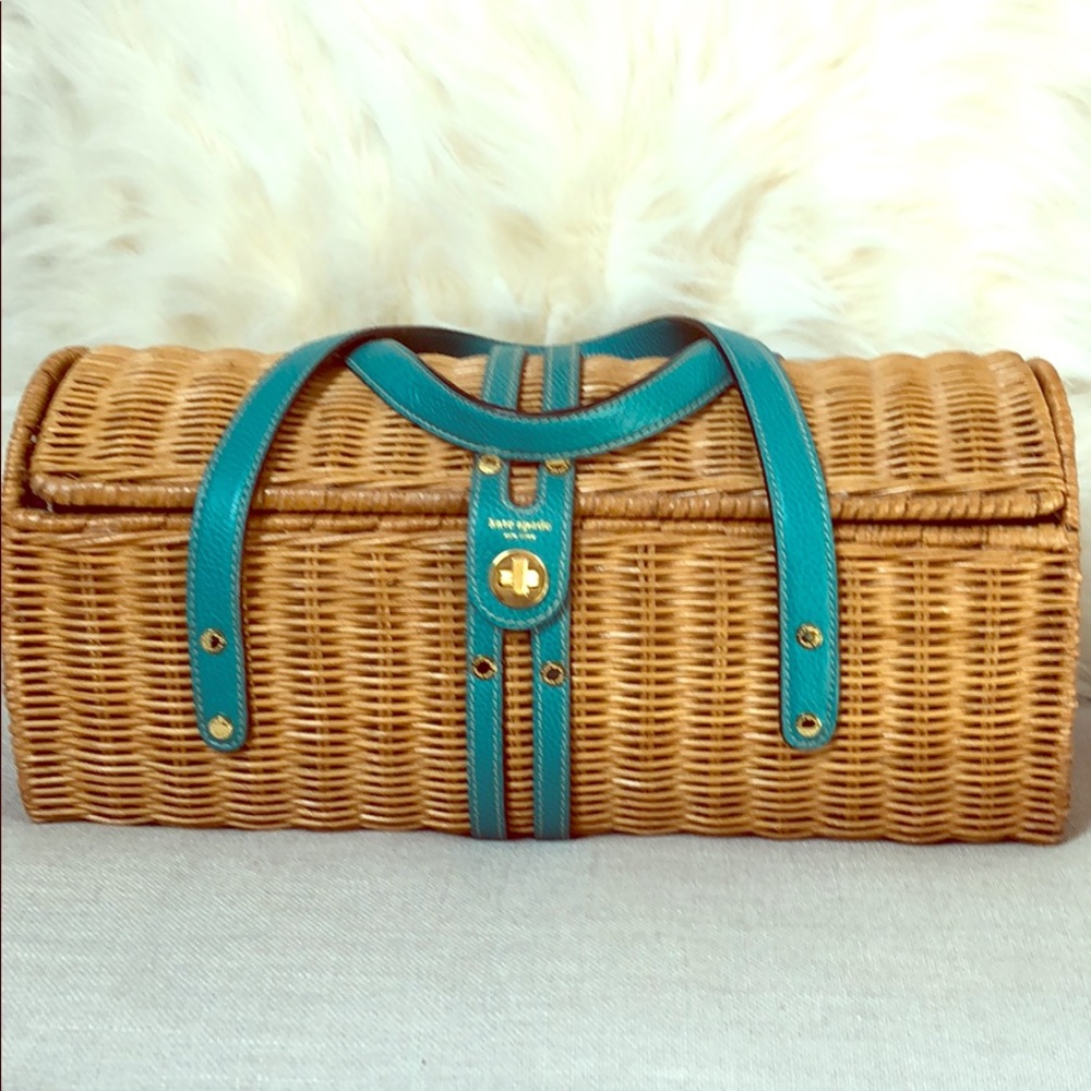 Kate Spade straw barrel purse